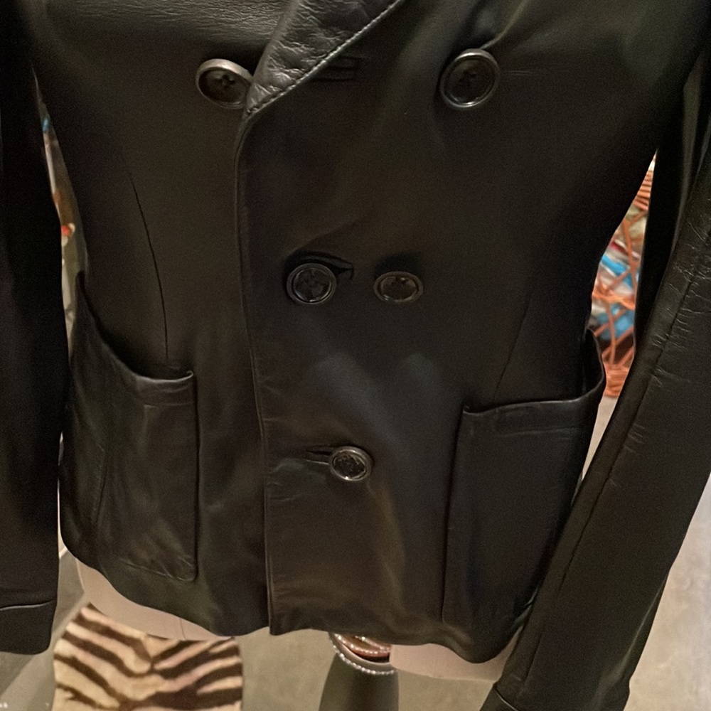 Vintage Balenciaga black leather jacket size 38 - Picture 11 of 16